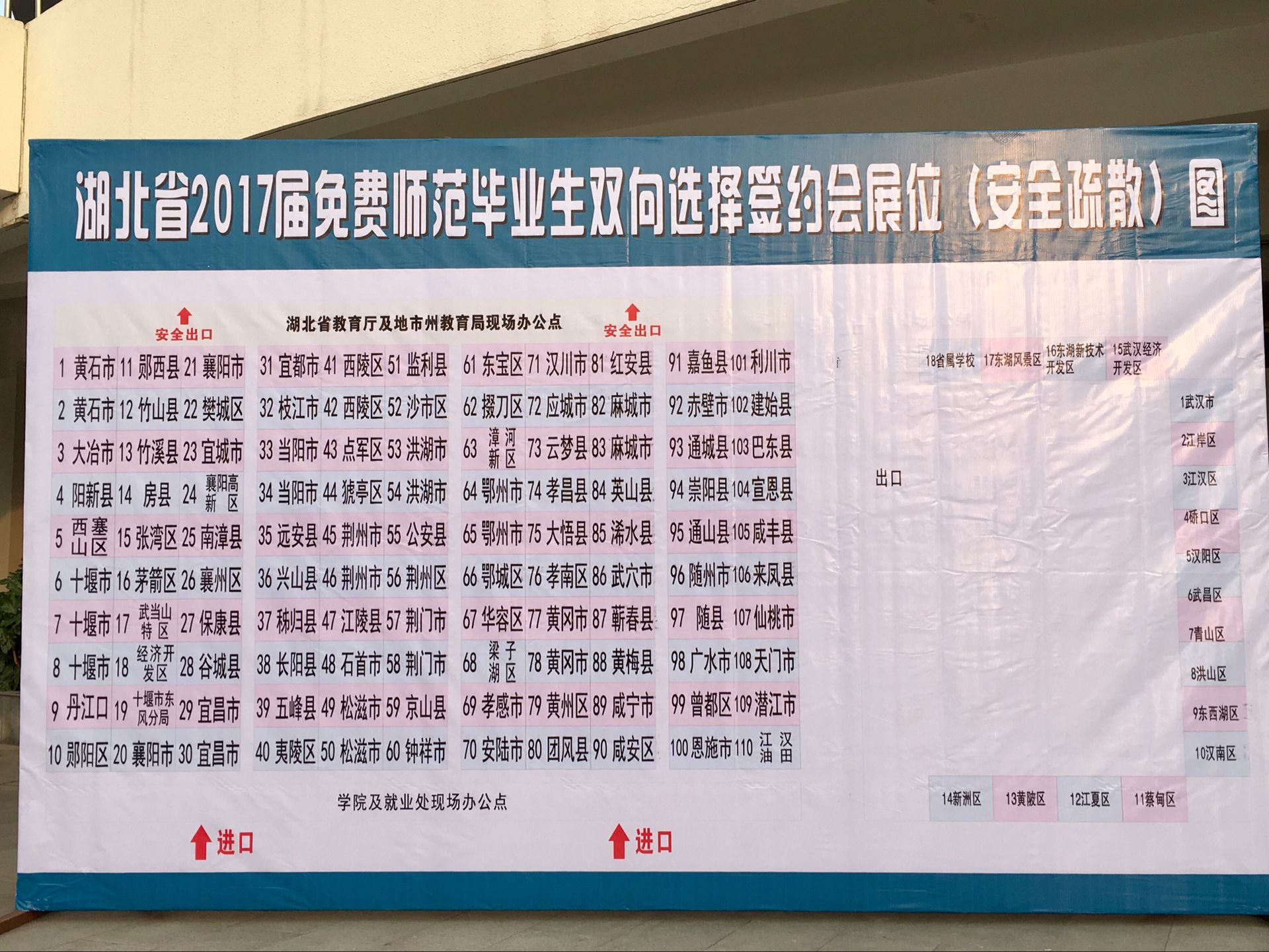 参会单位展位图